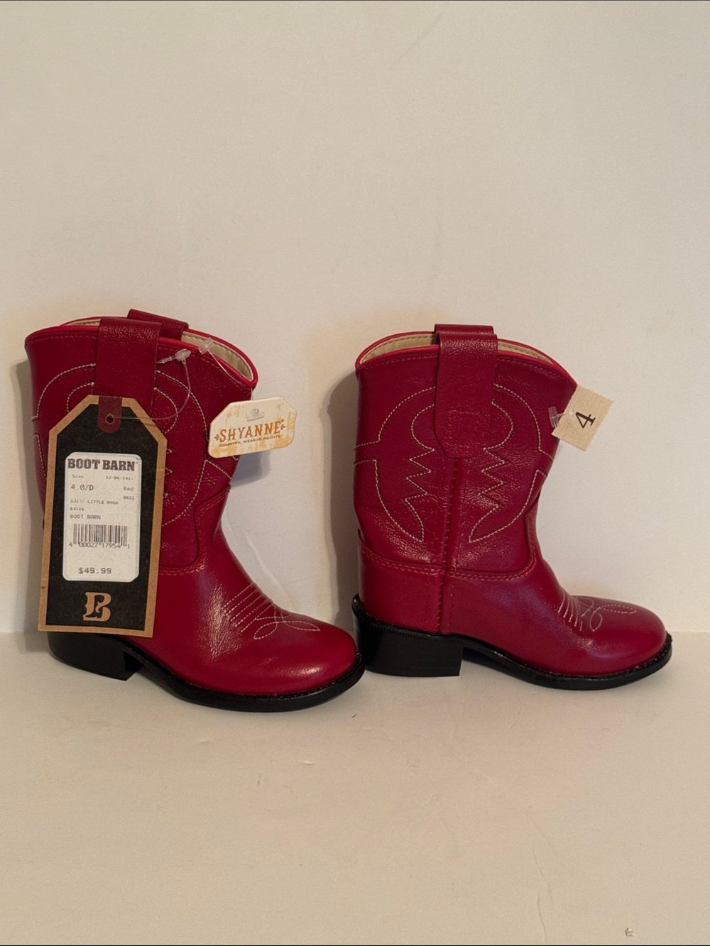 Shyanne Girls Red Western Pull-On Boots
